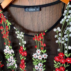 SHEIN Sheer lovely embroidered detail